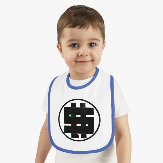 Baby Contrast Trim Jersey Bib