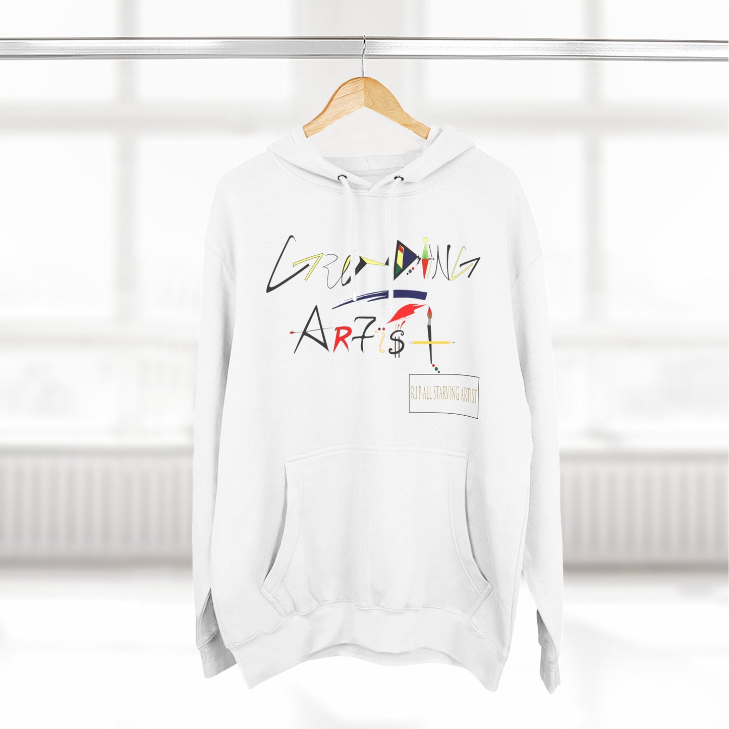 Trendy Fleece Hoodie for Creative Minds, Artist Apparel, Comfortable Streetwear, Gift for Art Lovers, Unique Graphic Sweatshirt