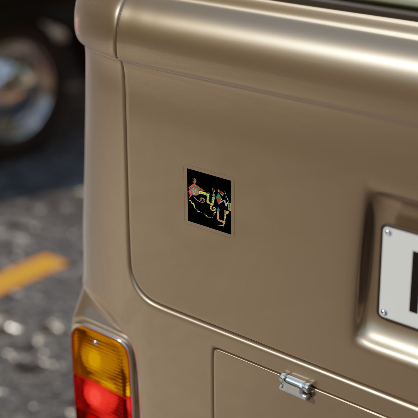 Transparent Outdoor Stickers, Die-Cut, 1pc